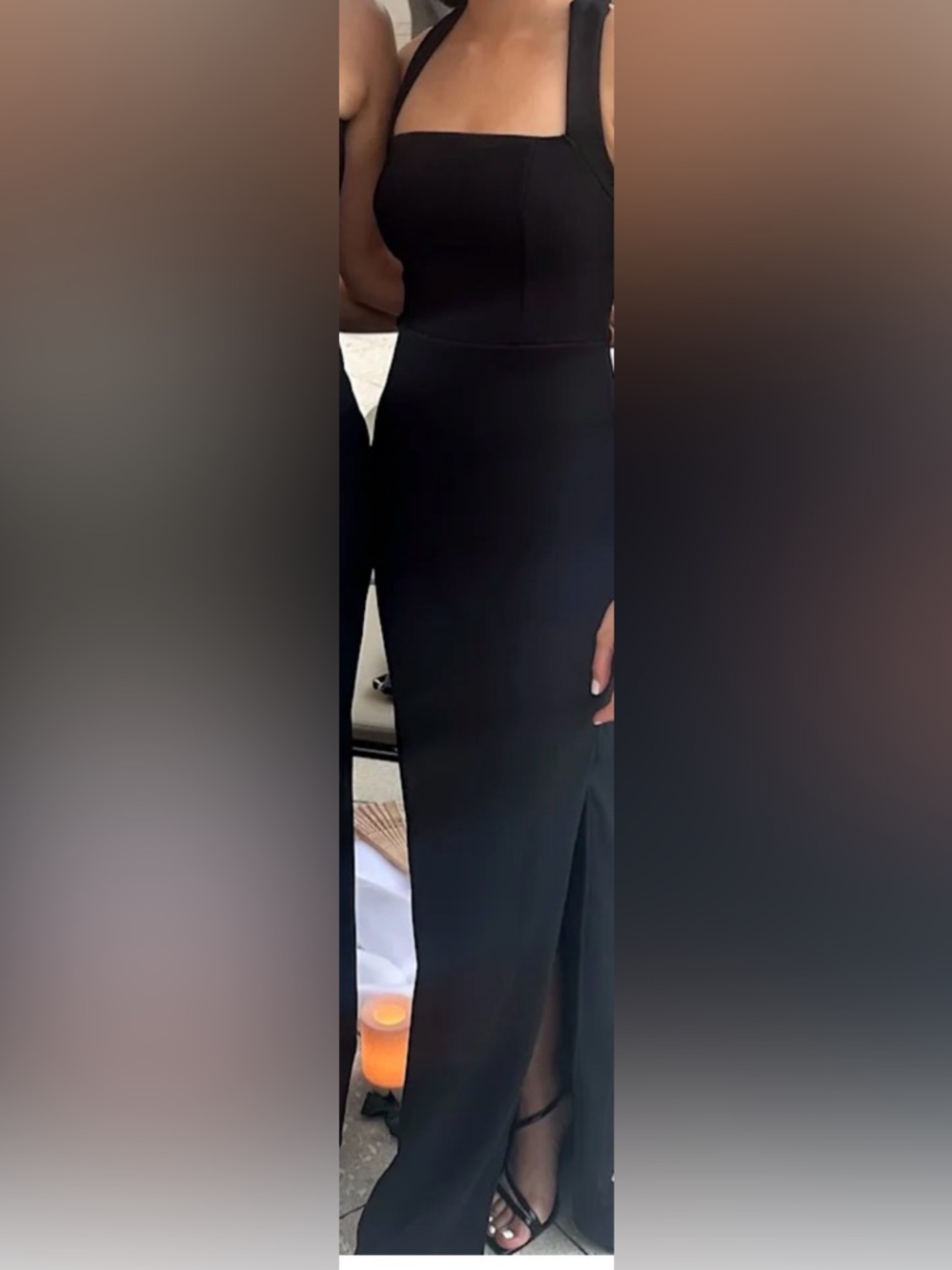 Lulus Glamorous Dedication Black Maxi Dress XS NWT Side Slit Backless Dress - Picture 6 of 16